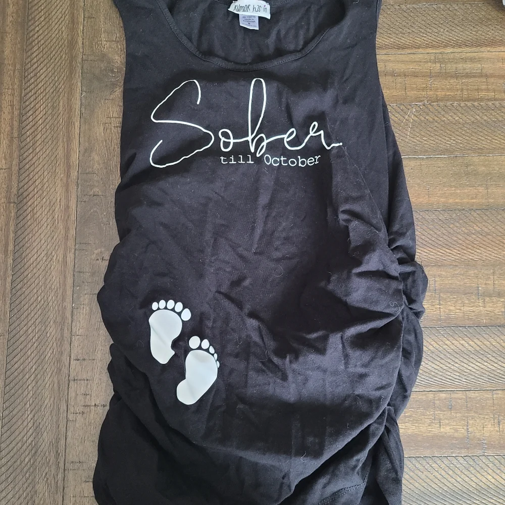 Maternity Ruched Side Tank - Picture 1 of 4
